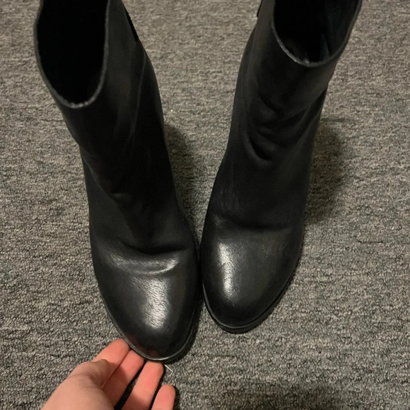 Rag & Bone Kerr Black Leather Ankle Chelsea Boots, size 39 - Picture 8 of 9